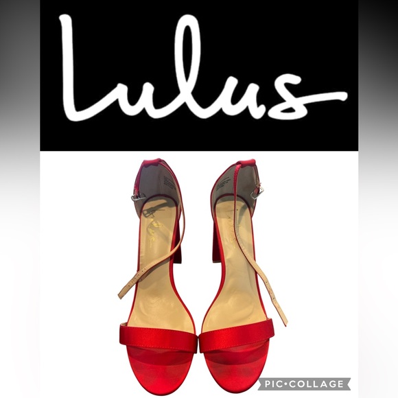 Lulu's Striking Scarlet Heels - Picture 1 of 6